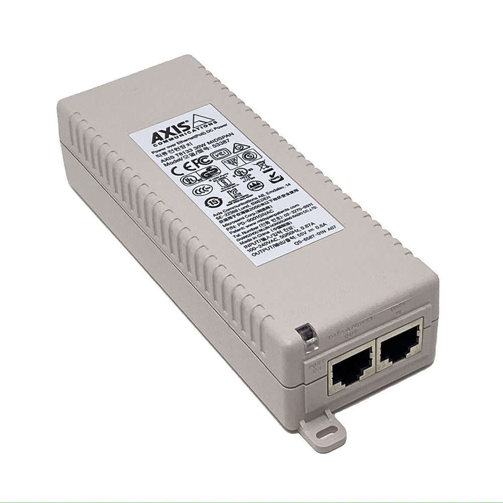 Axis Communications 5900-294 T8133 30W Midspan Power Over Ethernet Injector