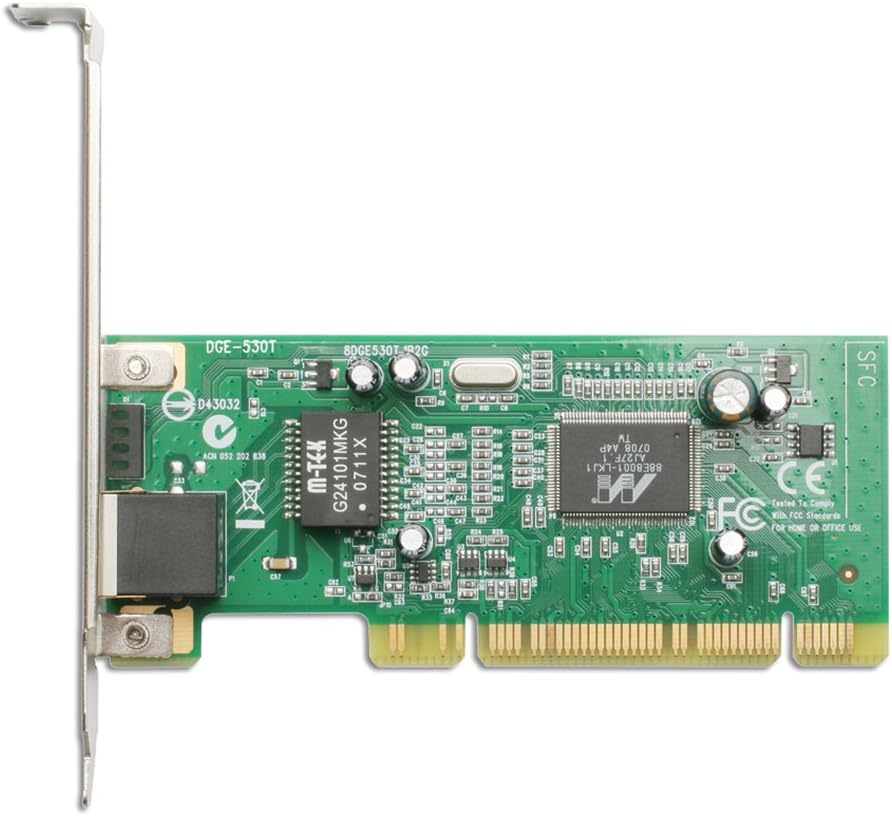 D-Link DGE-530T 10/100/1000 Gigabit Wired Ethernet Network PCI Adapter