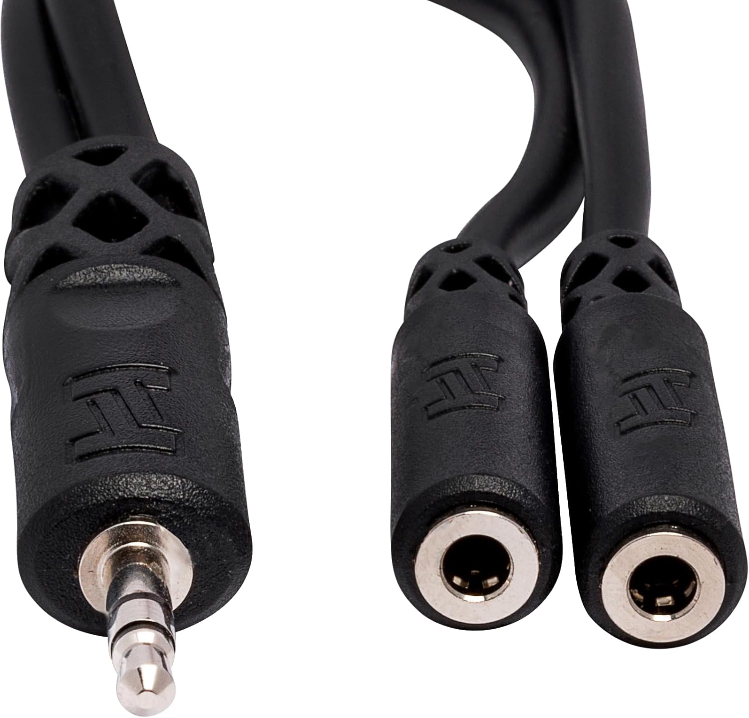 Hosa YMM-232 3.5 mm TRS to Dual 3.5 mm TRSF Y Audio Cable - Stereo Signal Splitter