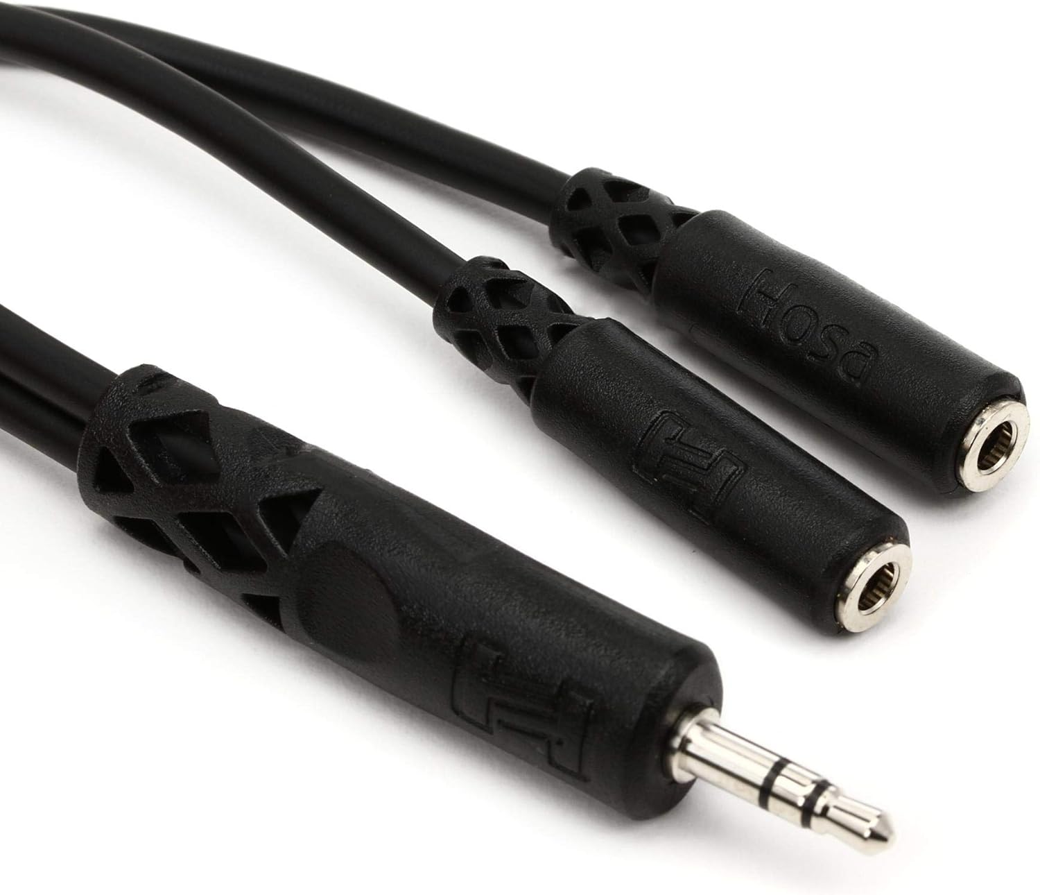 Hosa YMM-232 3.5 mm TRS to Dual 3.5 mm TRSF Y Audio Cable - Stereo Signal Splitter
