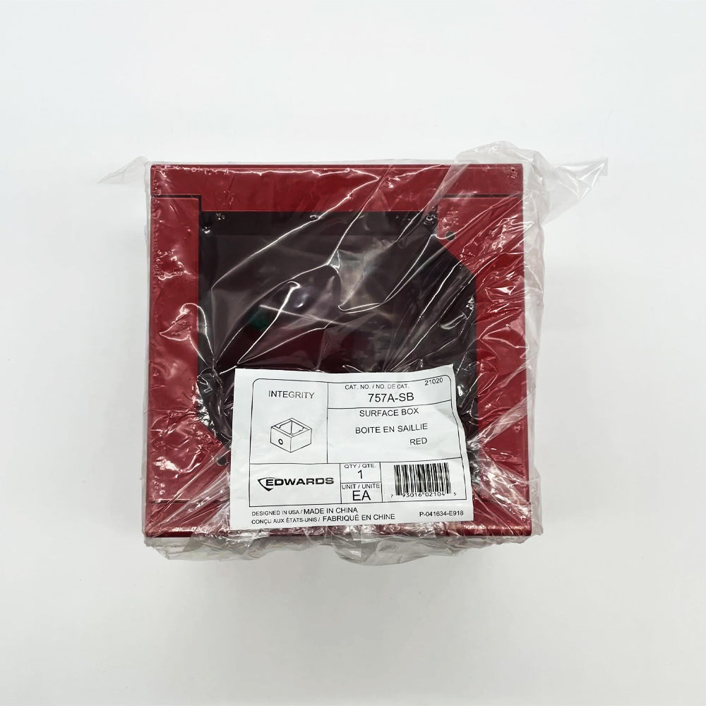 Edwards EST 757A-SB Surface Metal Back Box, Red