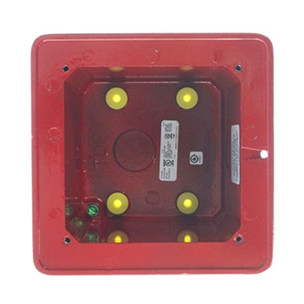 Edwards 757A-WB Red Weatherproof Fire Alarm Device Box, Red Metal