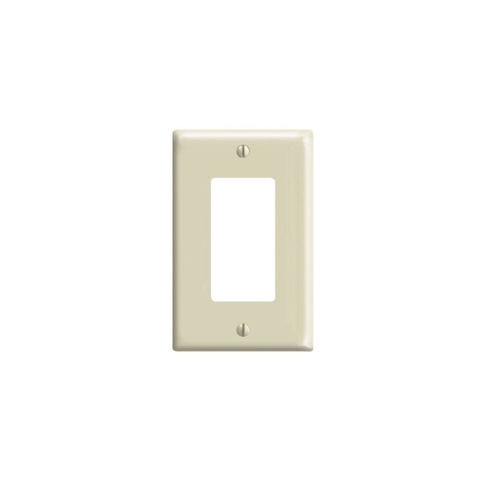 Leviton 80601-I 1-Gang Decora/GFCI Device Wallplate , Midway Size, Thermoset