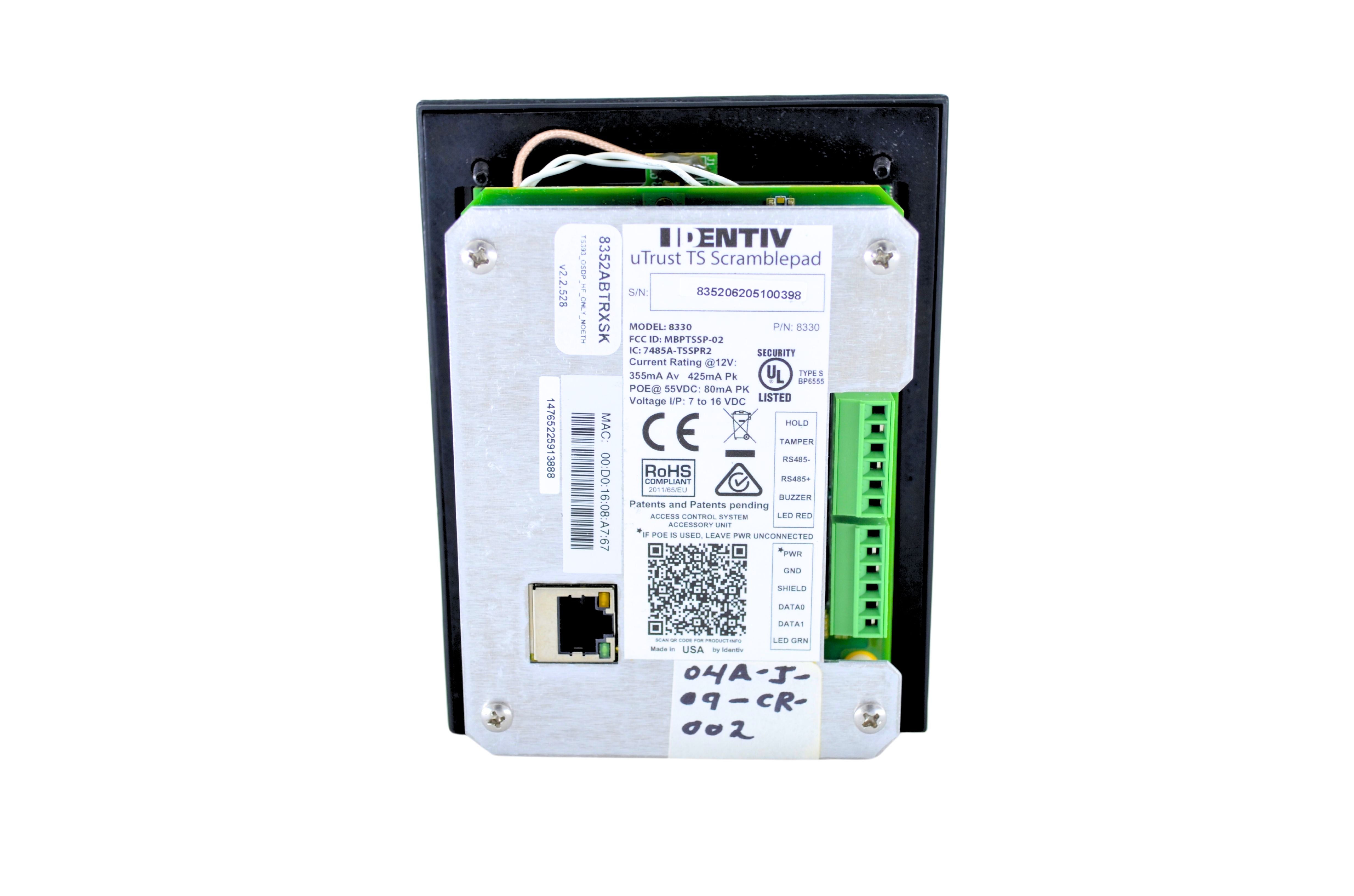 Hirsch 8352ABTRXSK uTrust TS ScramblePad Reader