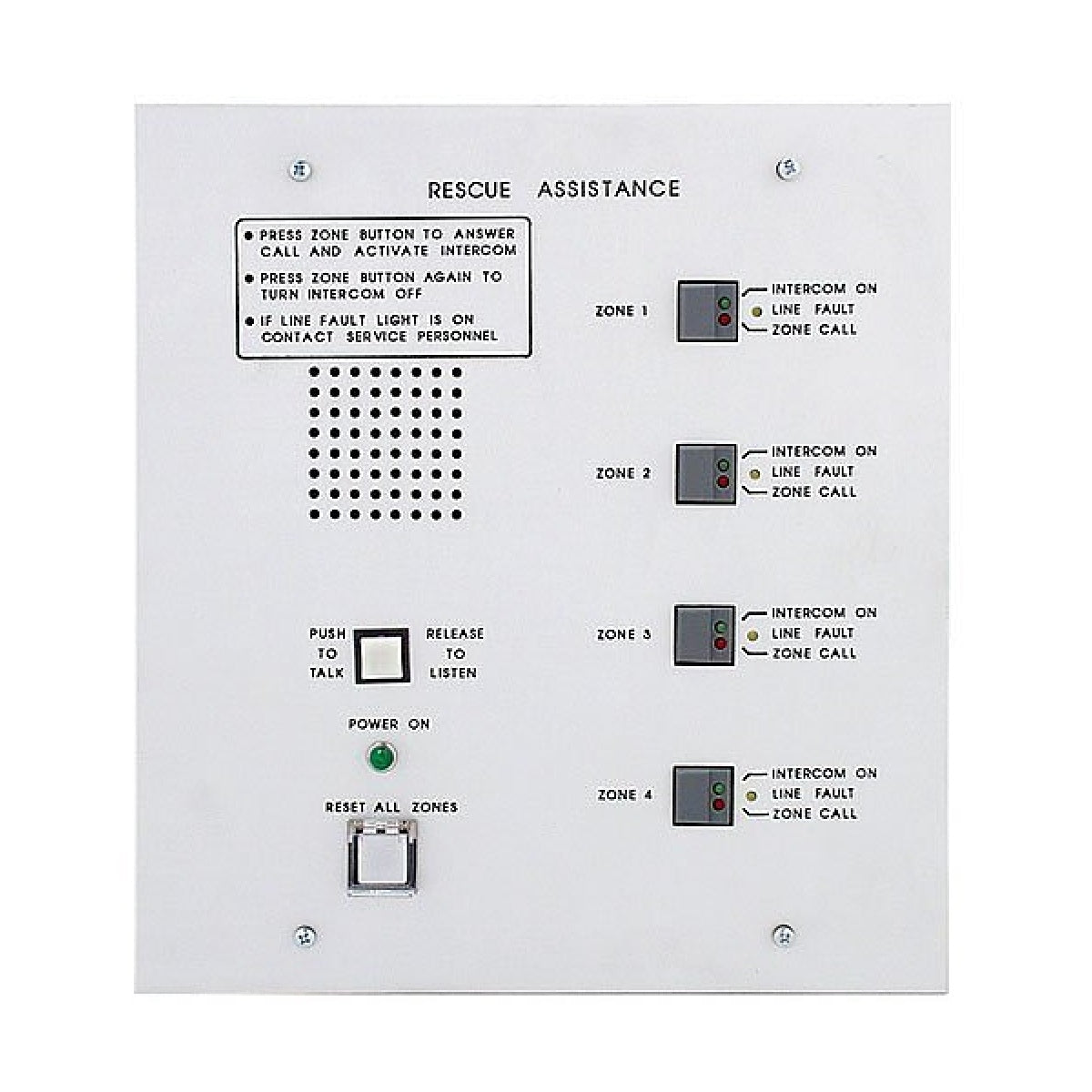 Cornell Communications A4204 4 Zone Rescue Assist Audio ANNC