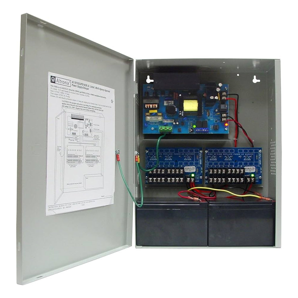 ALTRONIX AL1012ULXPD16CB Power Supply Charger 16 PTC Class 2 Outputs Enclosure