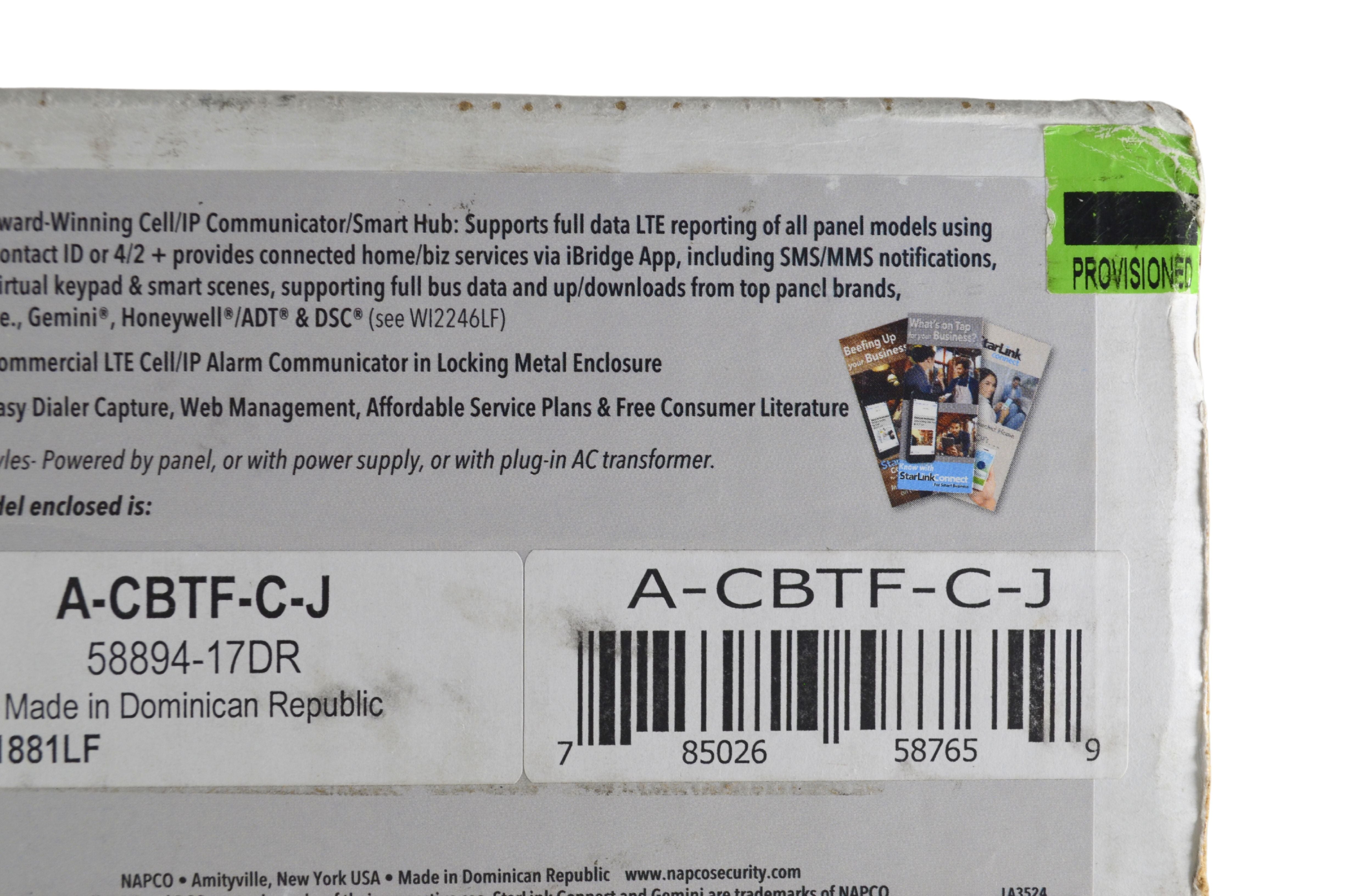Napco StarLink Connect A-CBTF-C-J Mercantile Multifunction LTE Cell/IP Communicator/Smart Hub