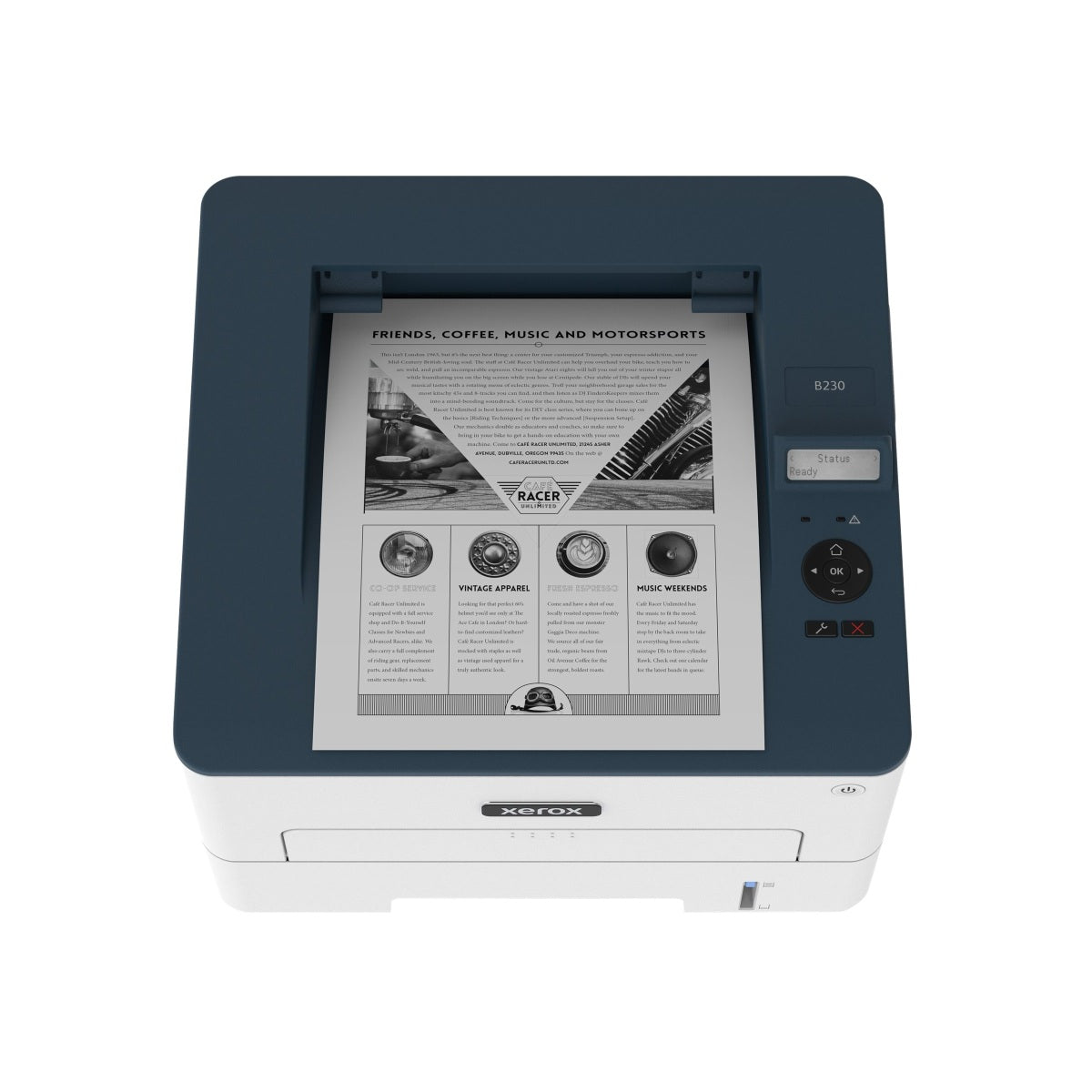 Xerox B230/DNI Printer, Black and White Laser, Wireless