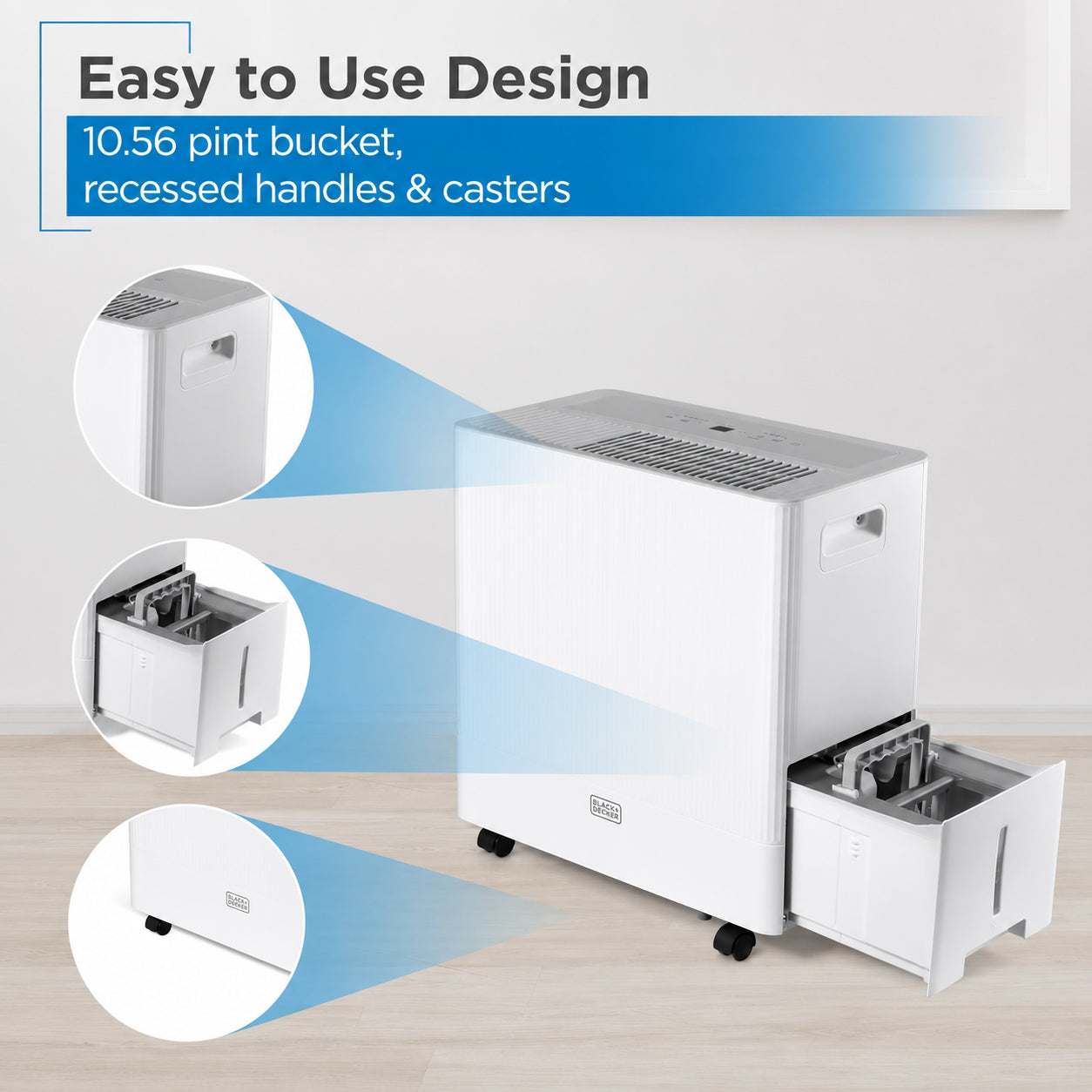 BLACK+DECKER BD30MWSA 30-Pint 3000 Sq. Ft. Portable Dehumidifier