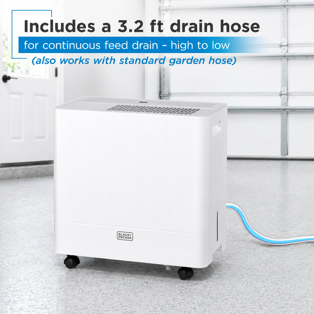 BLACK+DECKER BD30MWSA 30-Pint 3000 Sq. Ft. Portable Dehumidifier