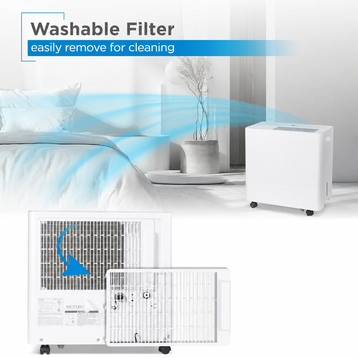 BLACK+DECKER BD50MWSA 50-Pint 4500 Sq. Ft. Portable Dehumidifier