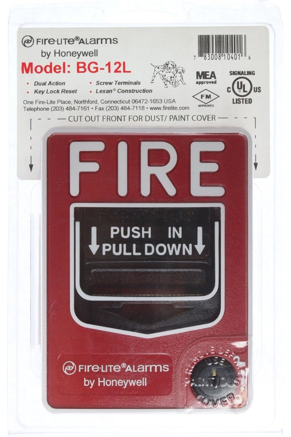 Fire-Lite BG-12L Fire Alarm Manual Pull Station