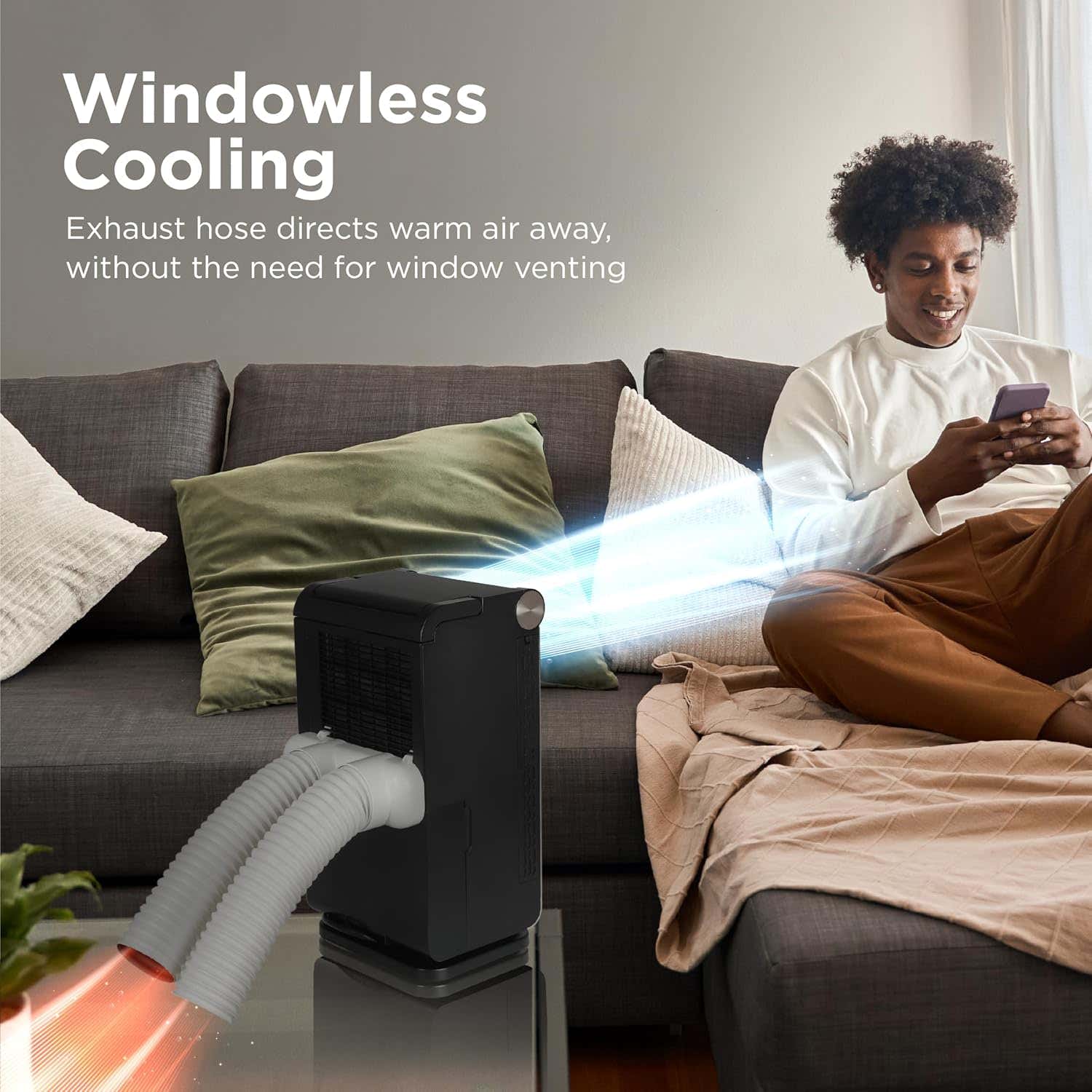 BLACK+DECKER Personal Portable Air Cooler / 3-in-1 Windowless Tabletop Cooler