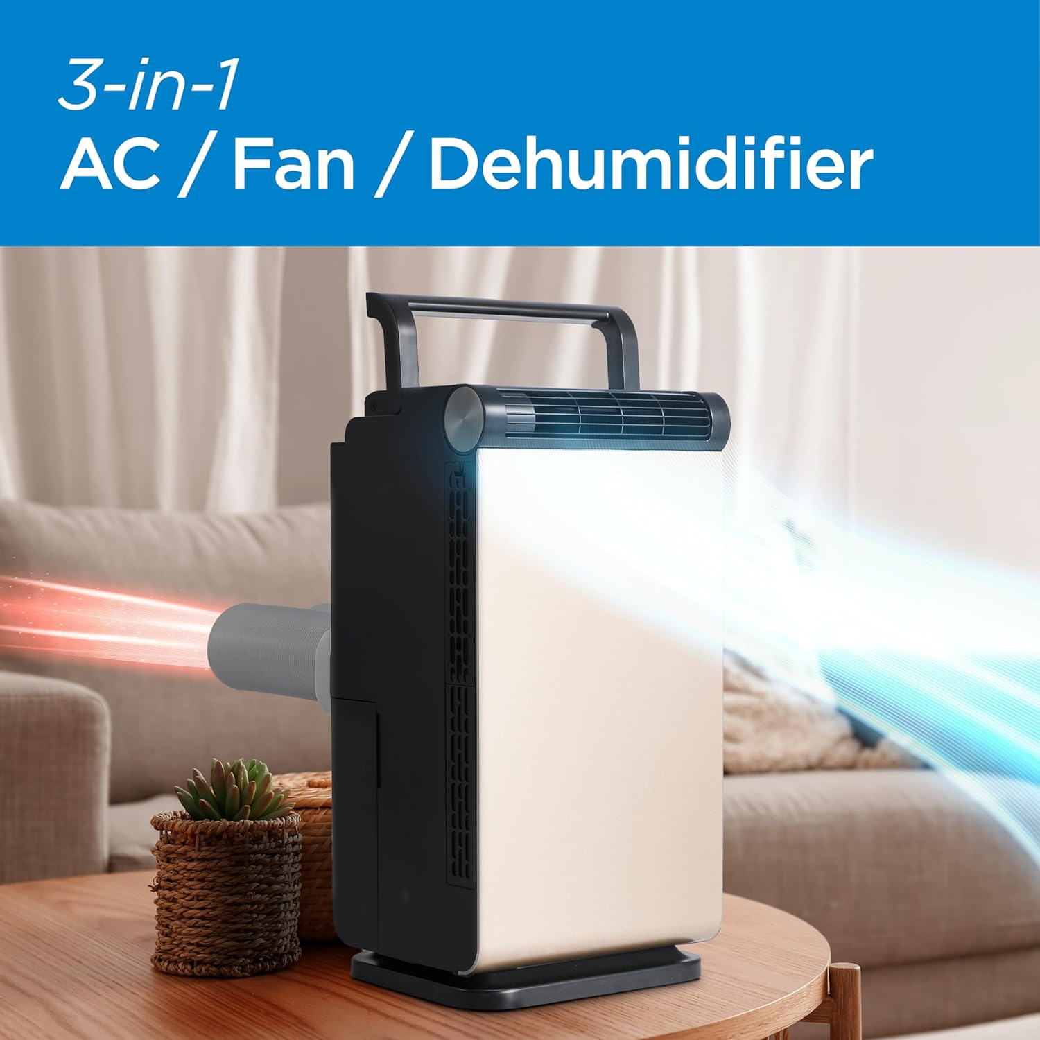 BLACK+DECKER Personal Portable Air Cooler / 3-in-1 Windowless Tabletop Cooler