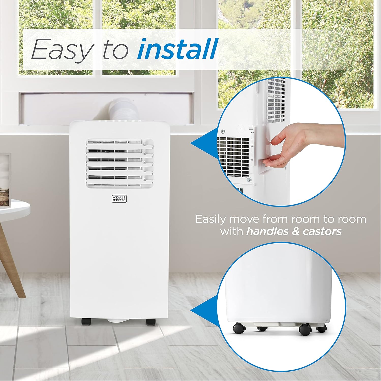 BLACK+DECKER BP05PWA 5,000 BTU Portable Air Conditioner with remote control