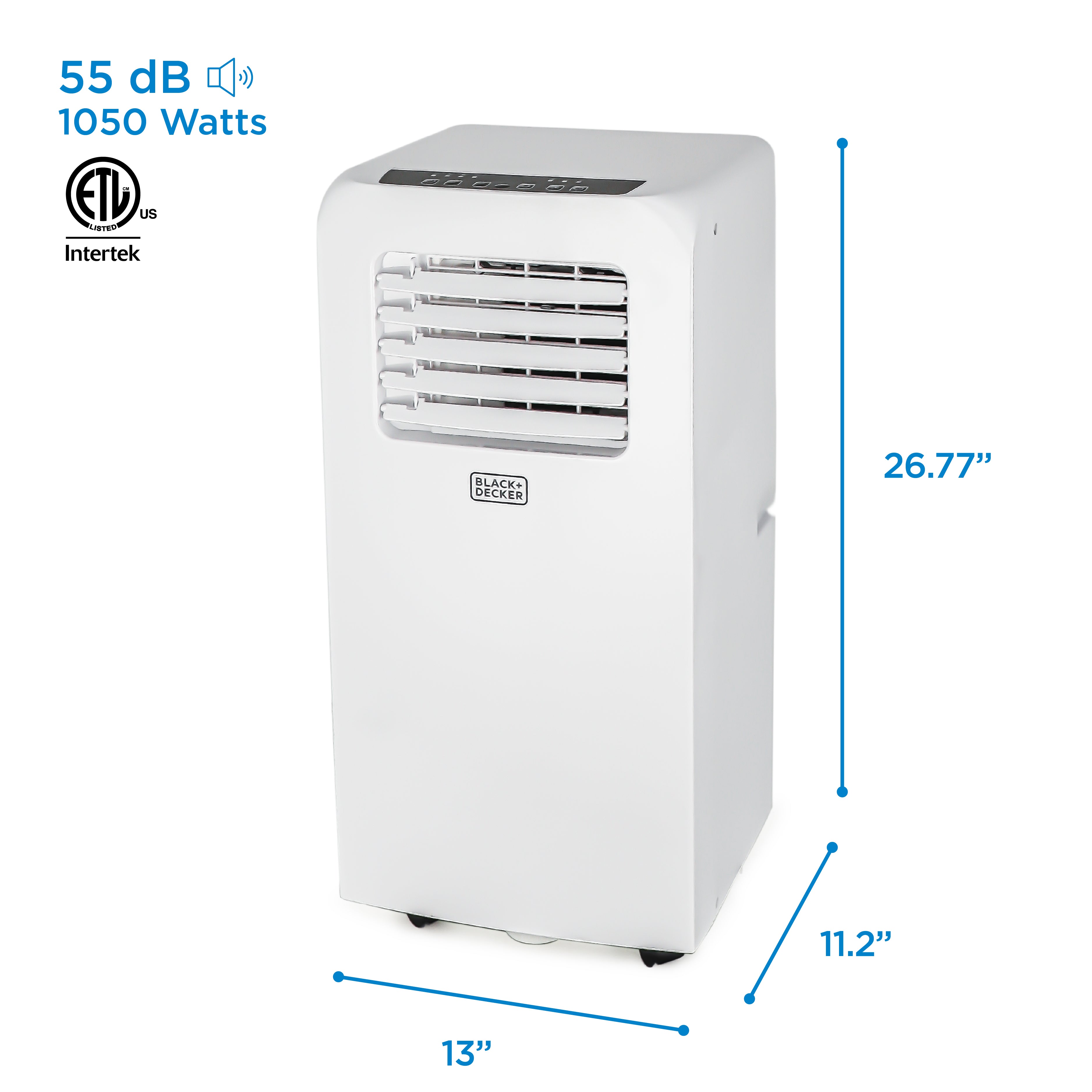 BLACK+DECKER BP06PWA 6,000 BTU SACC/CEC (10,000 BTU ASHRAE) 250 Sq. Ft. Portable Air Conditioner with Remote Control