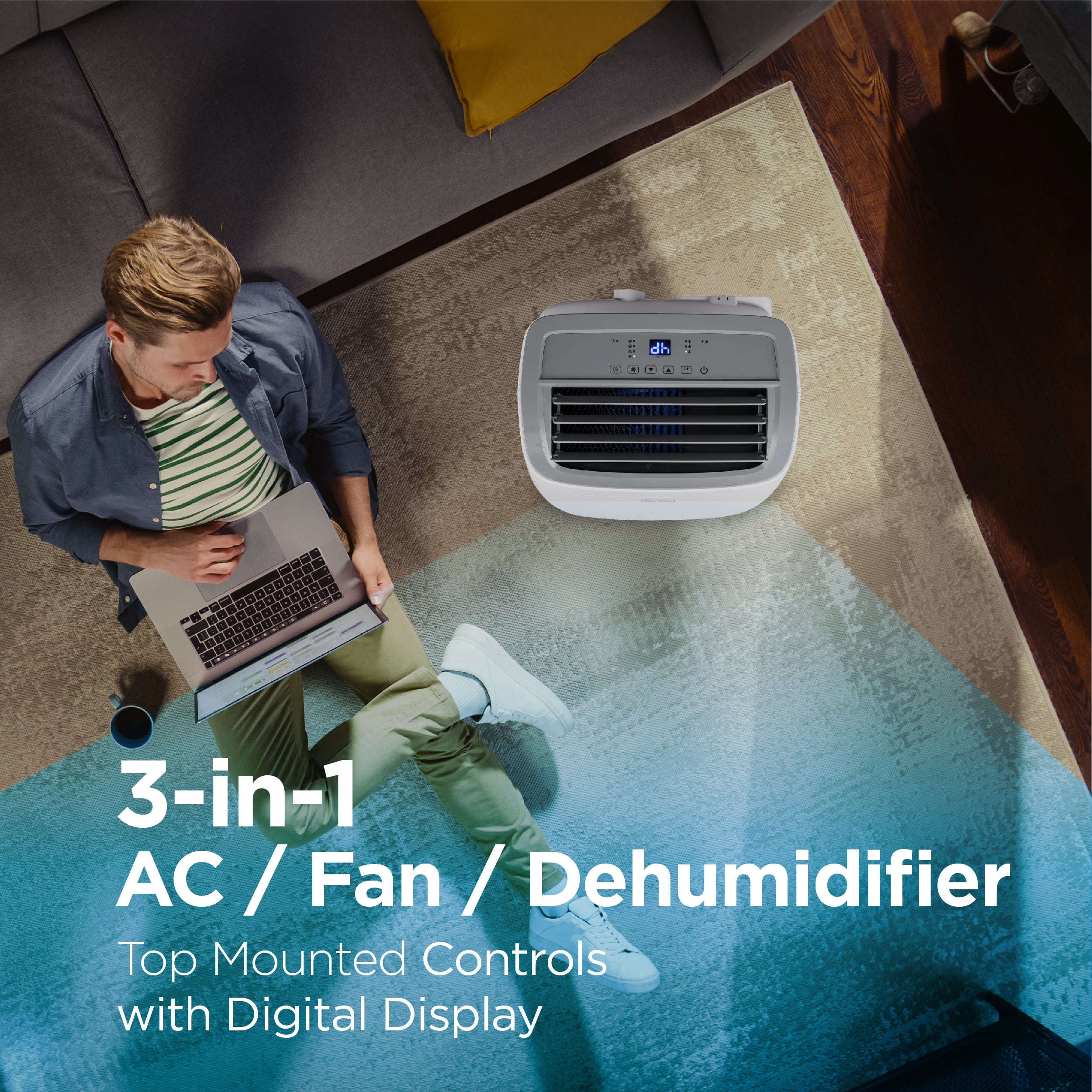 BLACK+DECKER BPACT08WT 8,000 BTU (3,950 BTU SACC) 400 Sq. Ft. Portable Air Conditioner