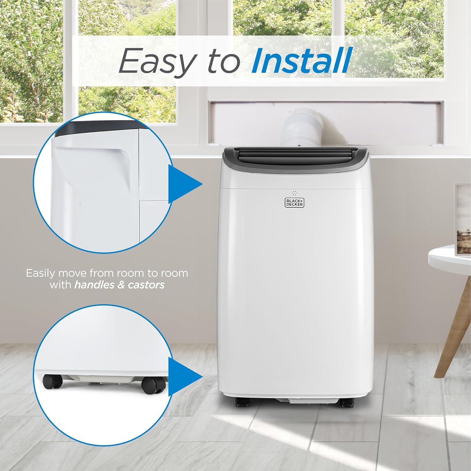 BLACK+DECKER BPACT10WT 10,000 BTU 450 Sq. Ft. Portable Air Conditioner