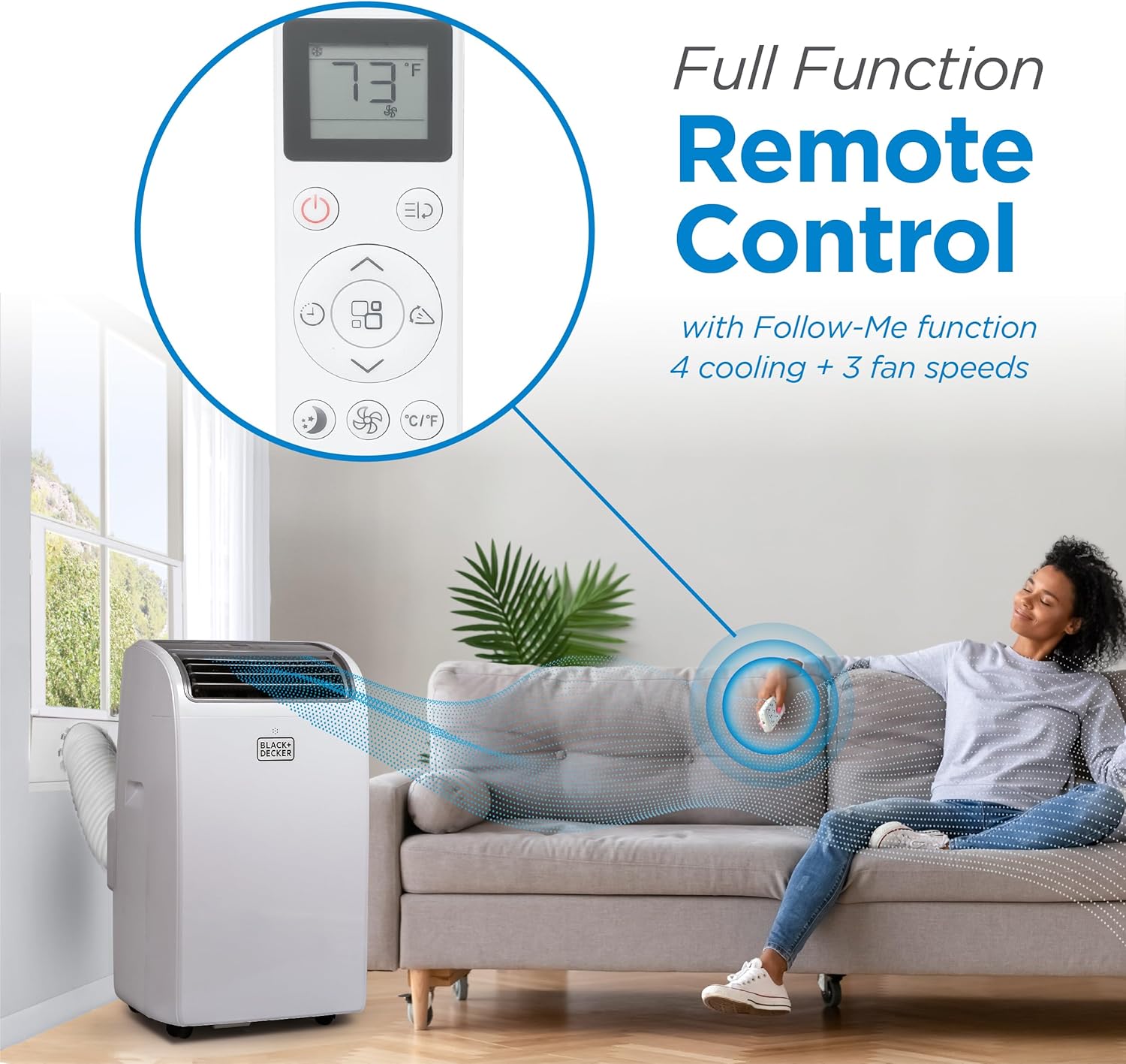BLACK+DECKER 7,700 BTU SACC / 14,000 BTU ASHRAE 700 Sq. Ft. Portable Air Conditioner