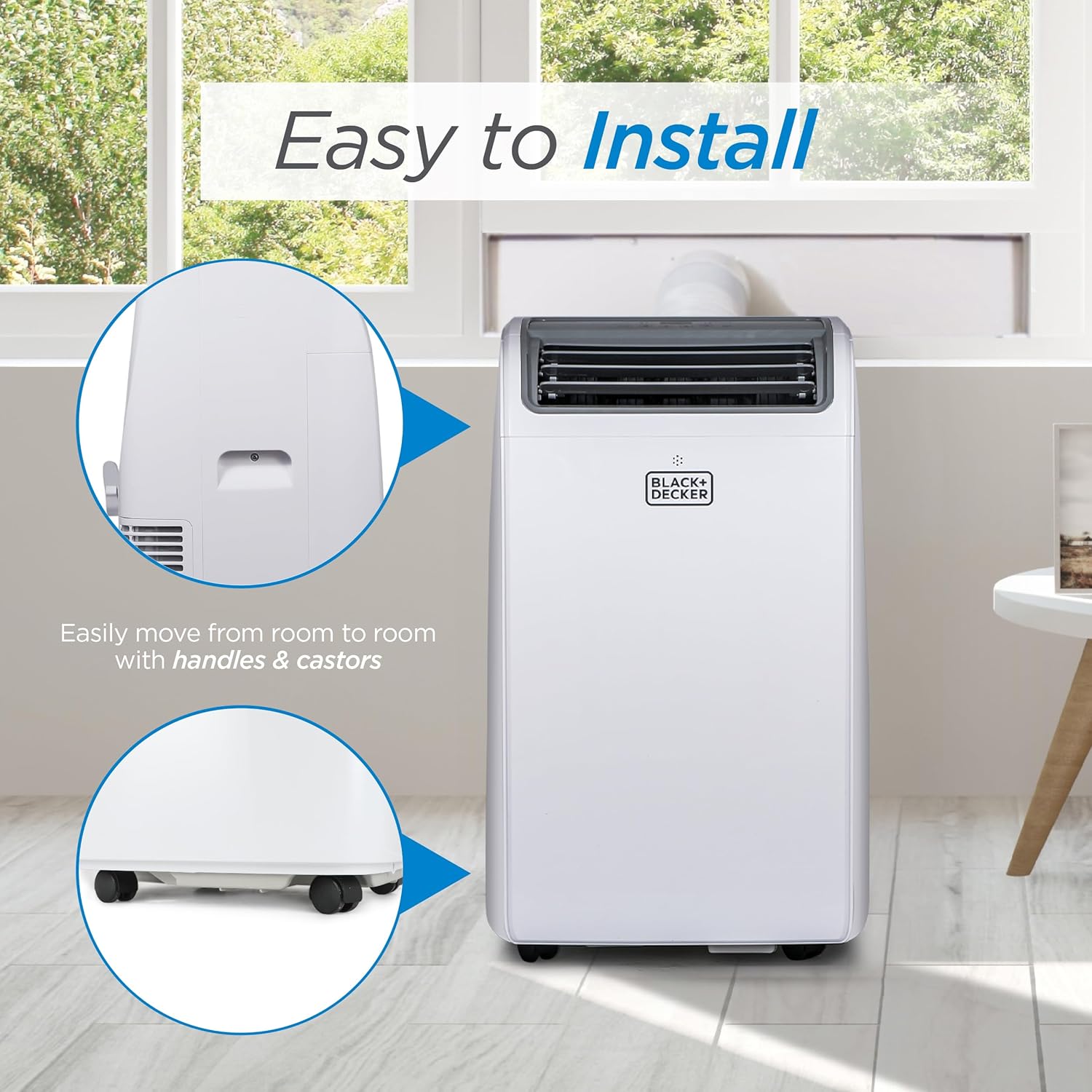 BLACK+DECKER 7,700 BTU SACC / 14,000 BTU ASHRAE Portable Air Conditioner