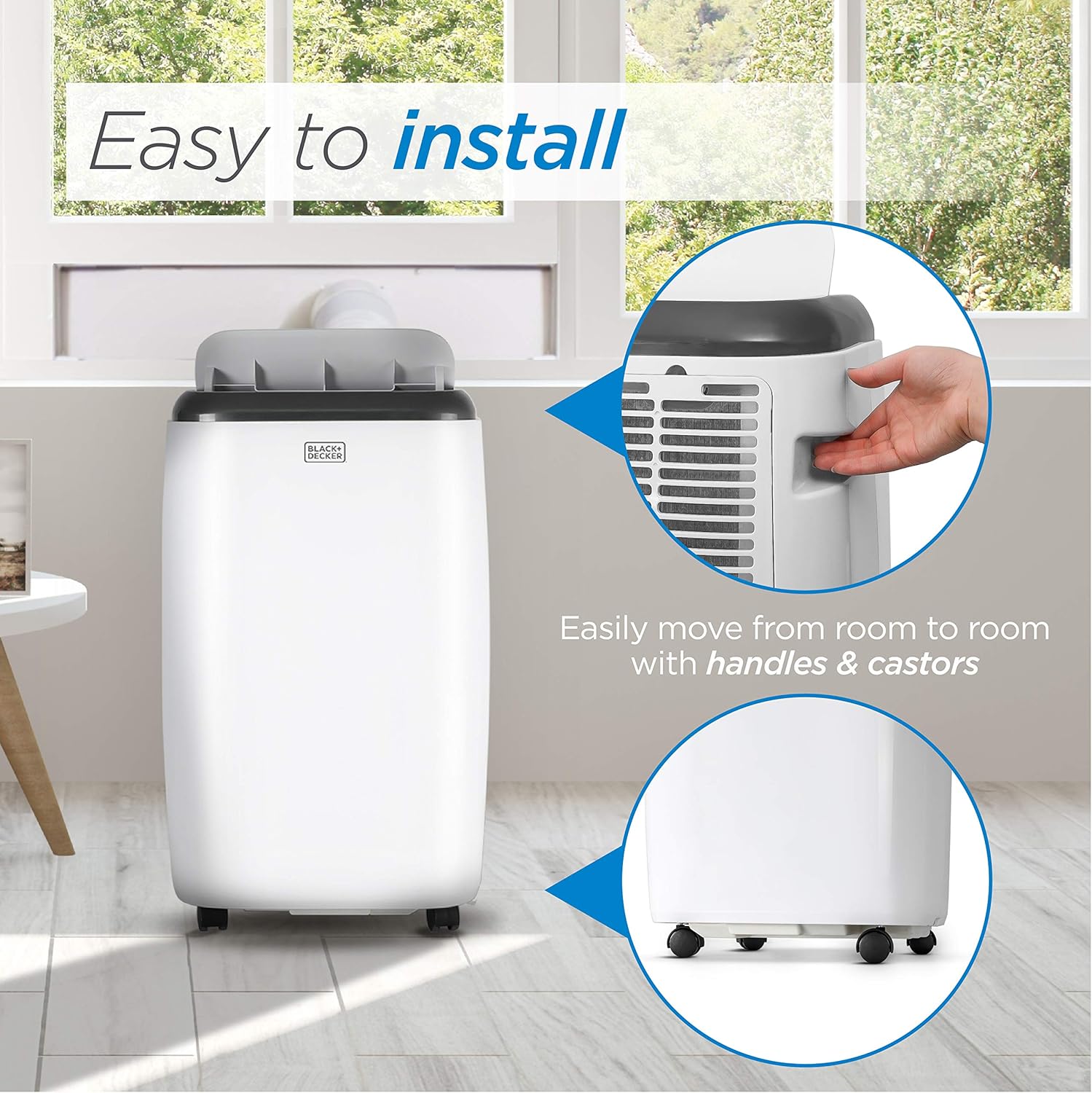 BLACK+DECKER BPP06WTB 6,000 BTU 450 Sq. Ft. Portable Air Conditioner