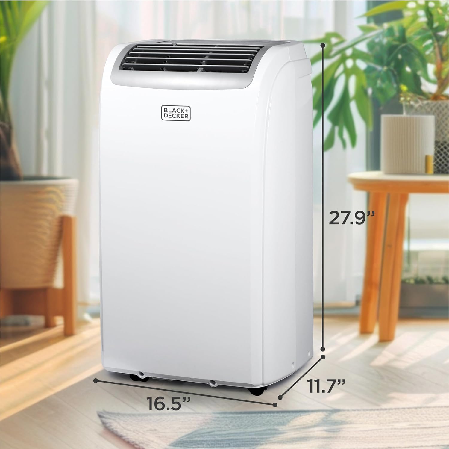 BLACK+DECKER BPP08HWTB 8,000 BTU 350 Sq. Ft. Portable Air Conditioner with Heat