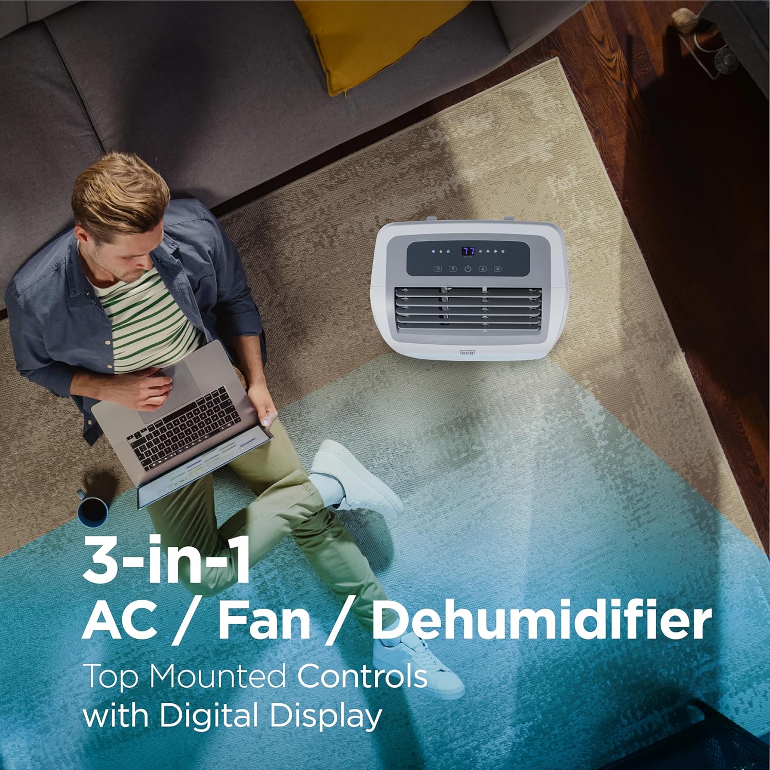 BLACK+DECKER BPP08WTB 8,000 BTU 550 Sq. Ft. Portable Air Conditioner
