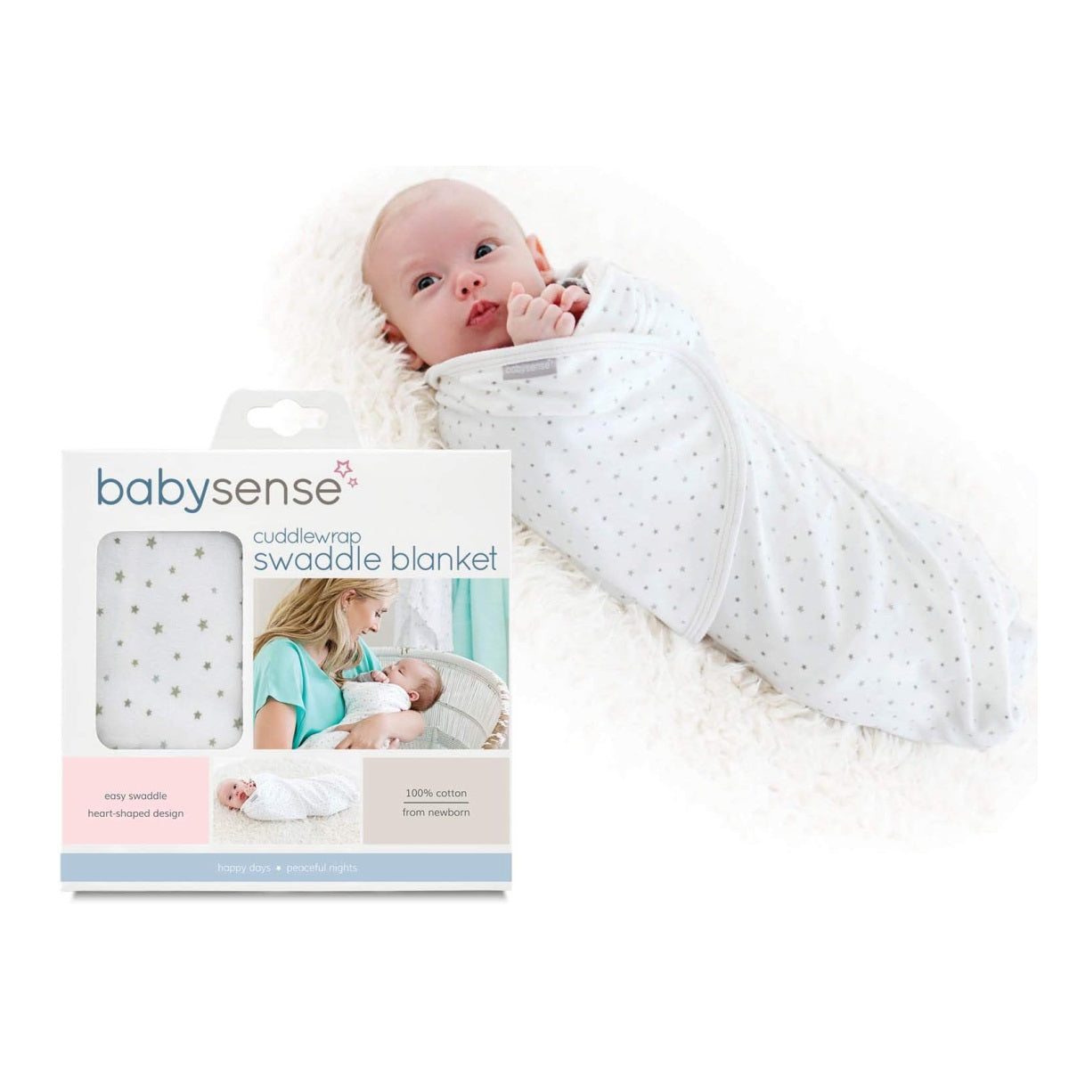 Baby Sense Cuddlewrap Swaddle Blanket - Stone