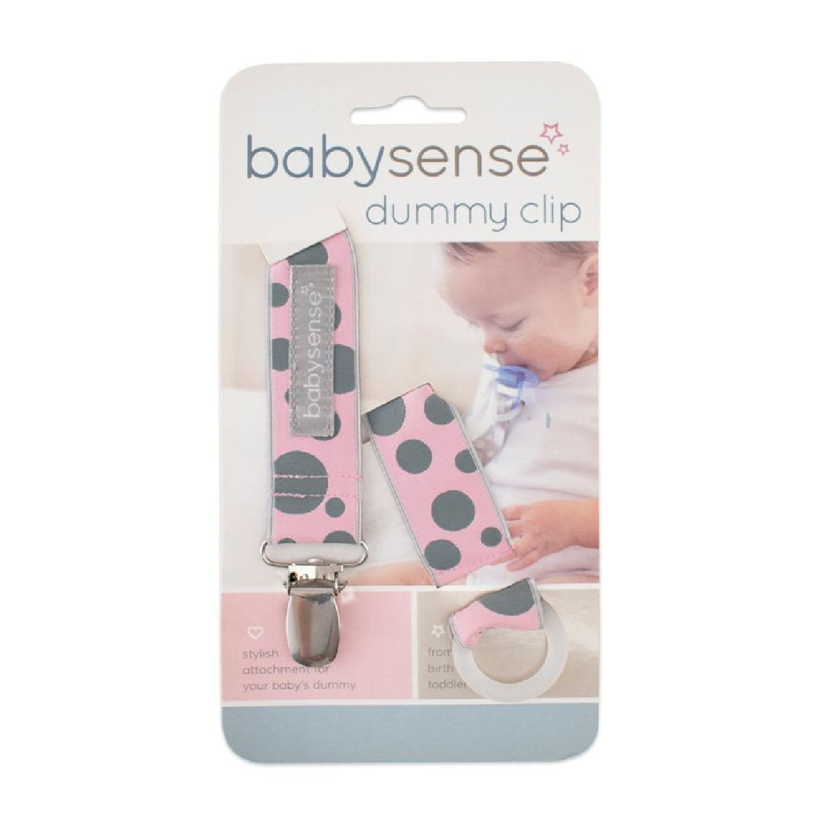 Babysense BYSE-PACIFIERCLIP-PINK-PK550 Pacifier Clip - Pink (Pack of 550)
