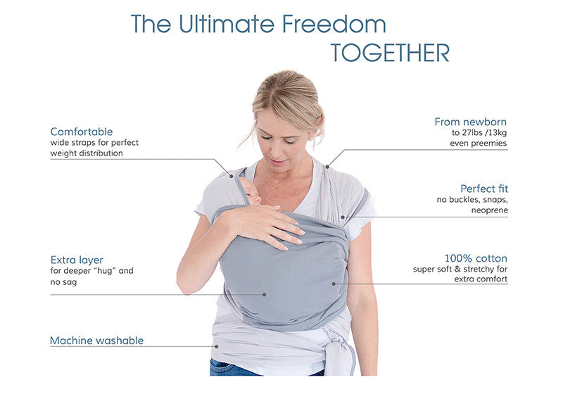 Baby Sense Wrap Carrier - Grey