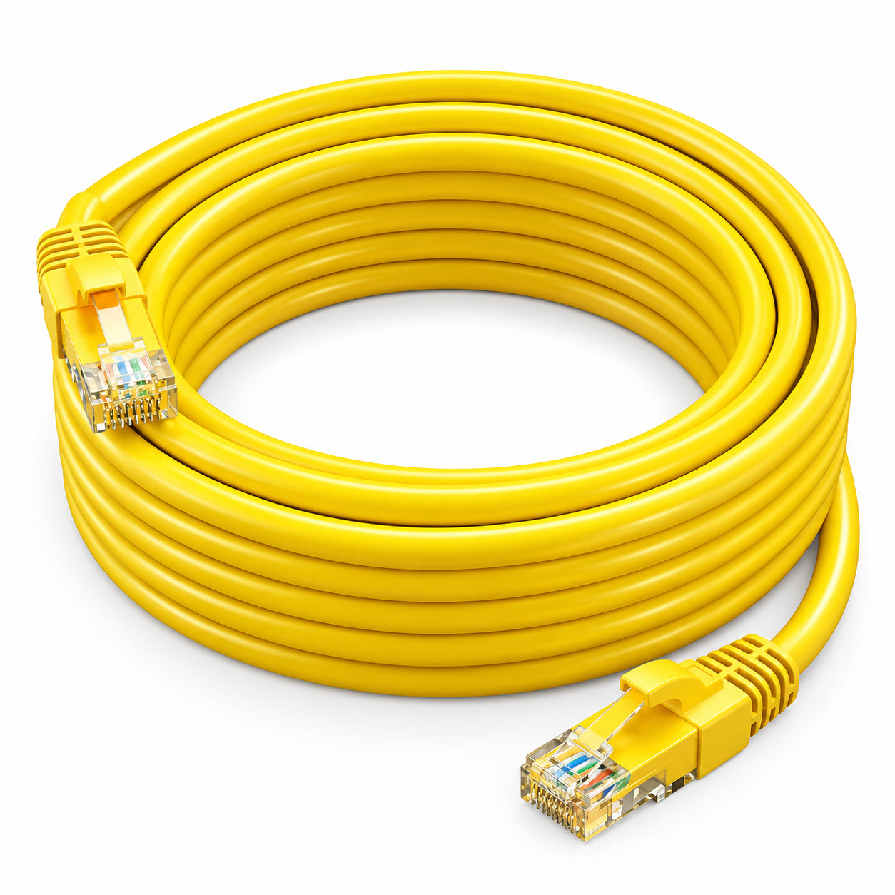 Belden C601114025 Copper Patch Cord, Cat 6, Commercial, Cable Assy Mod 24-4Pr Solid, Cat6 Plus Ip5 Bonded T568A/B Cmr, 25 Ft. Tia606 Lt Yellow