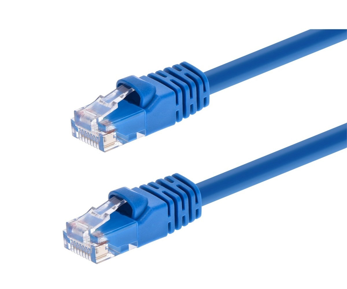 Monoprice CAT6-10-BLUE 10ft. Blue Snagless UTP Molded Flexboot Series Ethernet Cable, Pack of 6