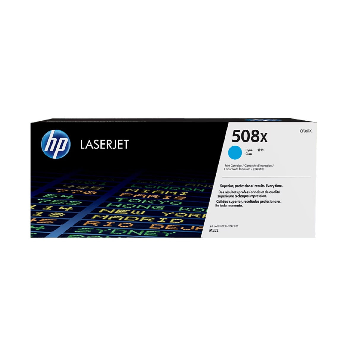 HP CF361X 508X Cyan High-yield Toner Cartridge  or  Works with HP Color LaserJet Enterprise M552, M553