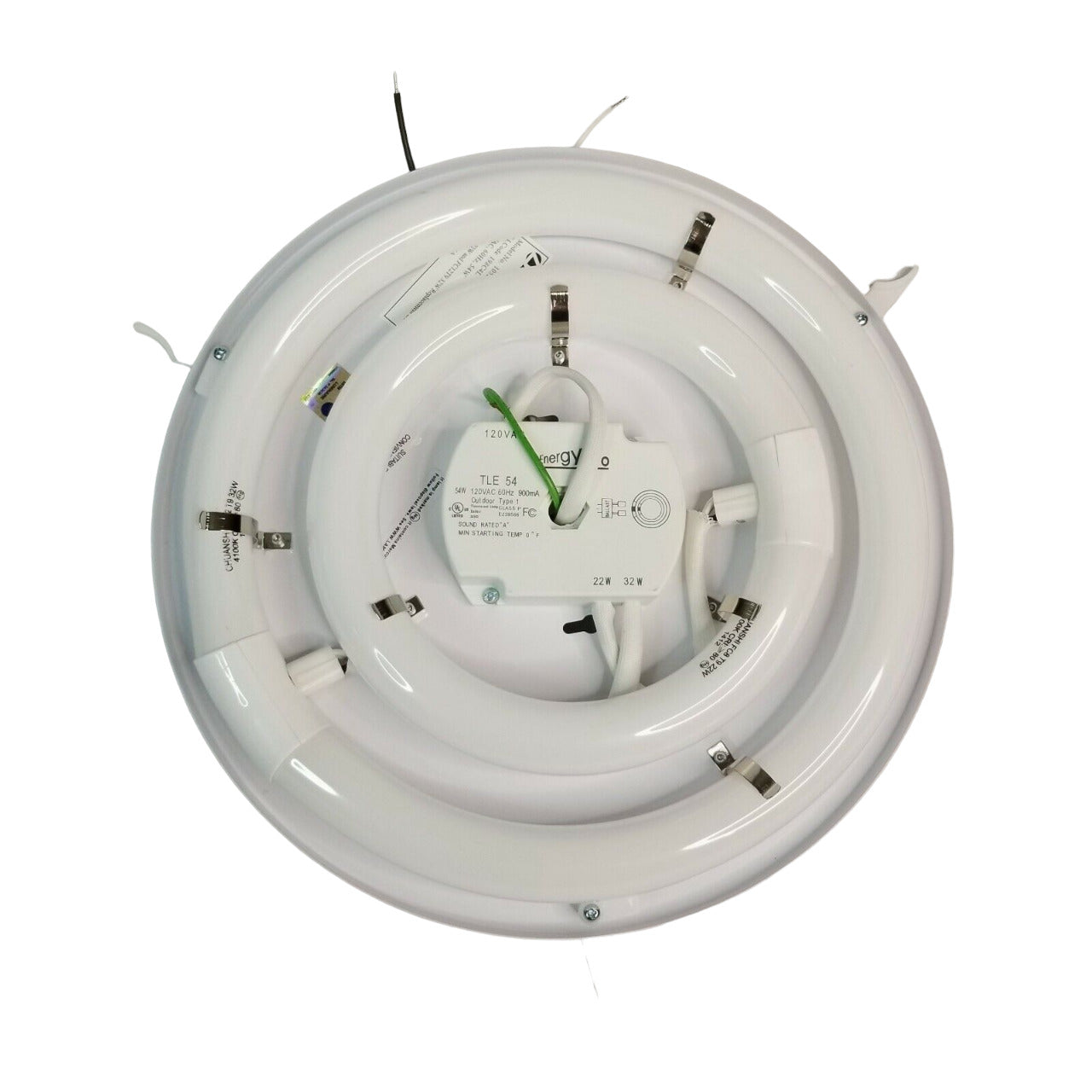 Lithonia Lighting 10512 M4 Crenelle 14" White Fluorescent Flush Mount Ceiling Light