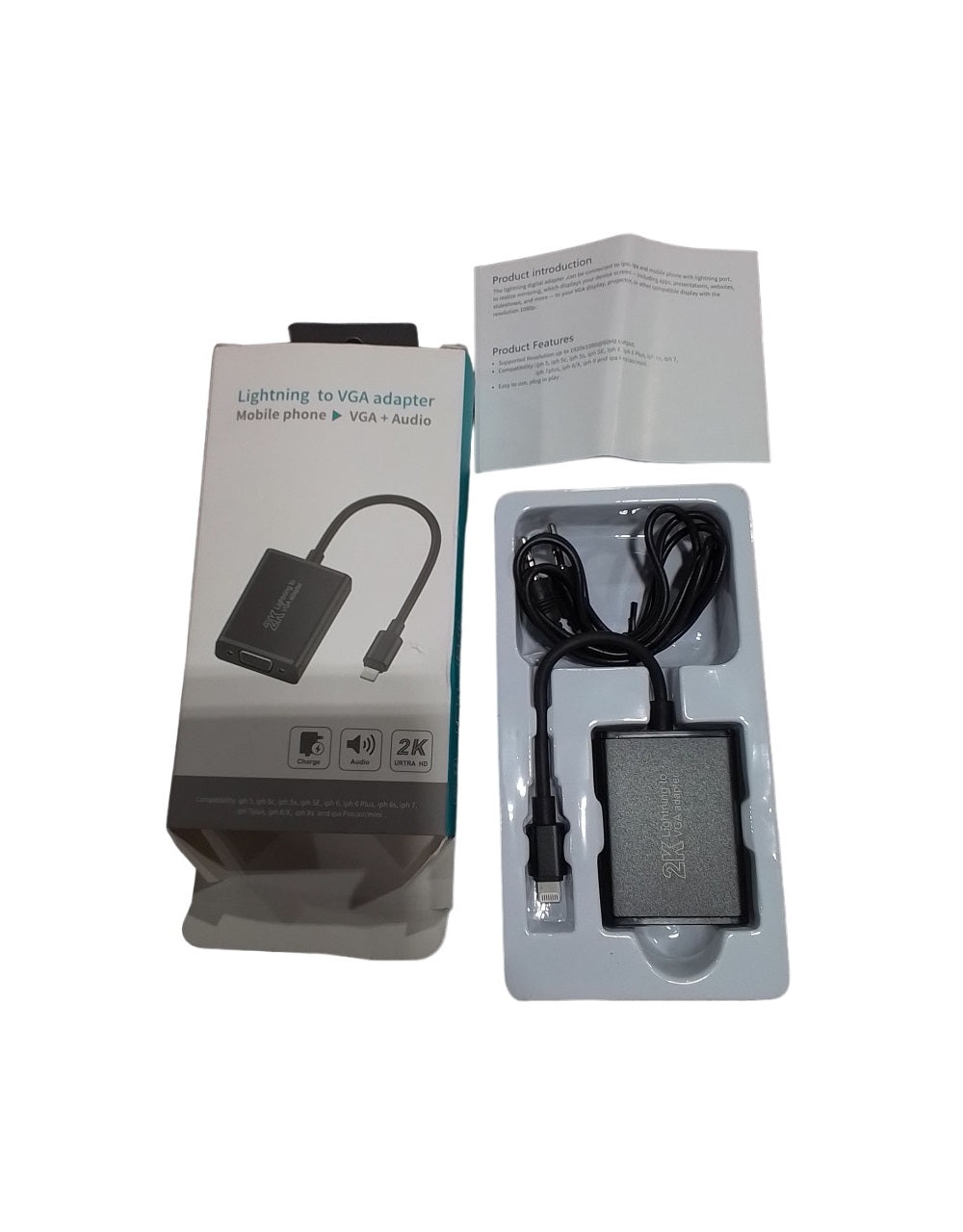 Onten 755106 Lightning to VGA Adapter with Audio