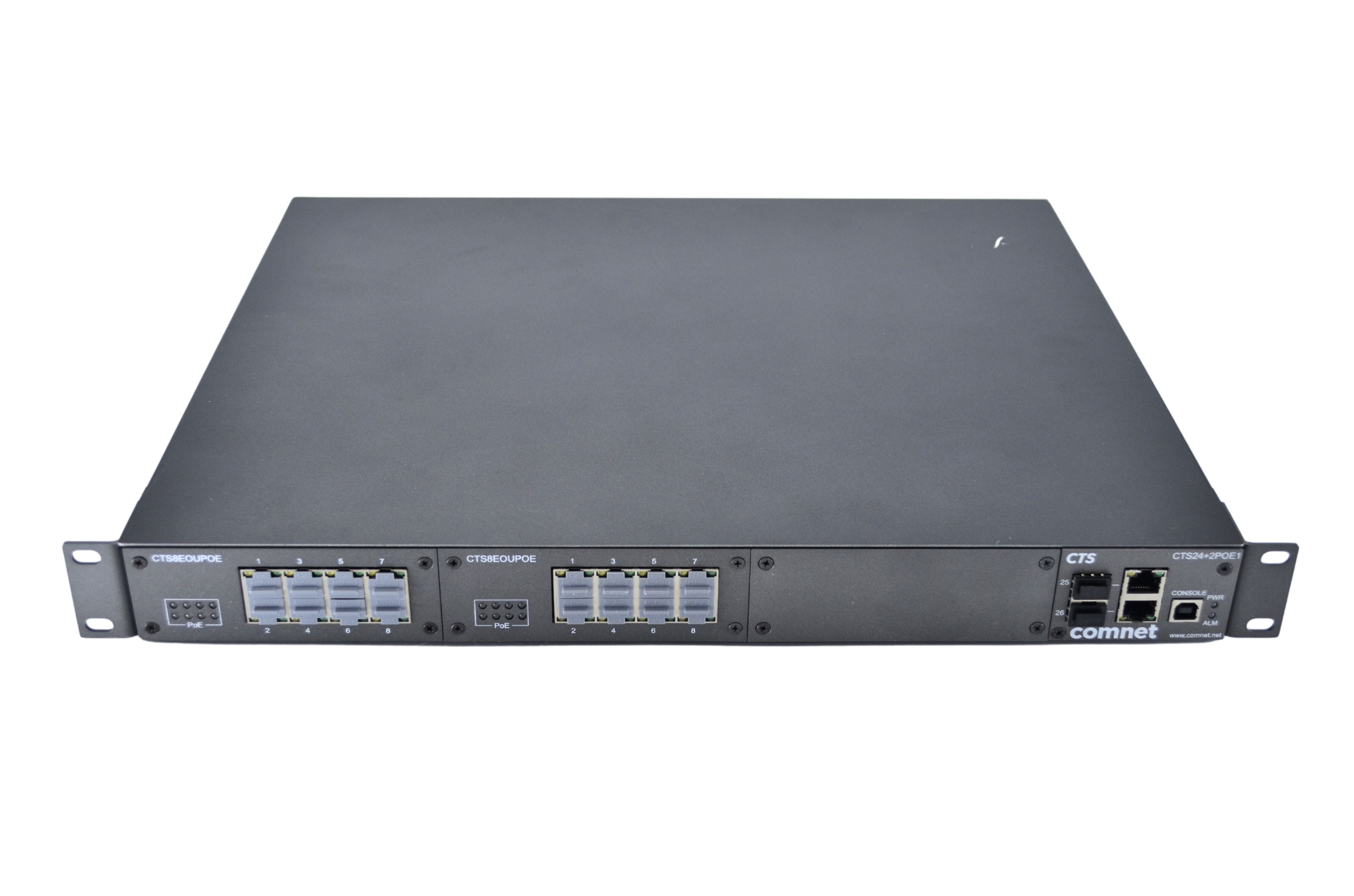 Comnet CTS24+2POE1 CTS Commercial Grade Modular Ethernet Managed Switch