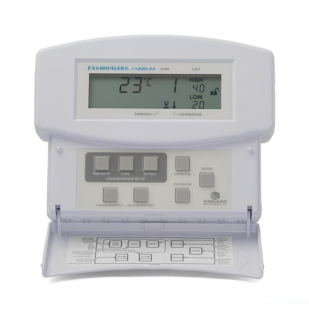 Winland EA200-24 EnviroAlert Dual Zone Critical Condition Monitoring of Temperature, Humidity and Water, 24VDC, 1 Sensor Input