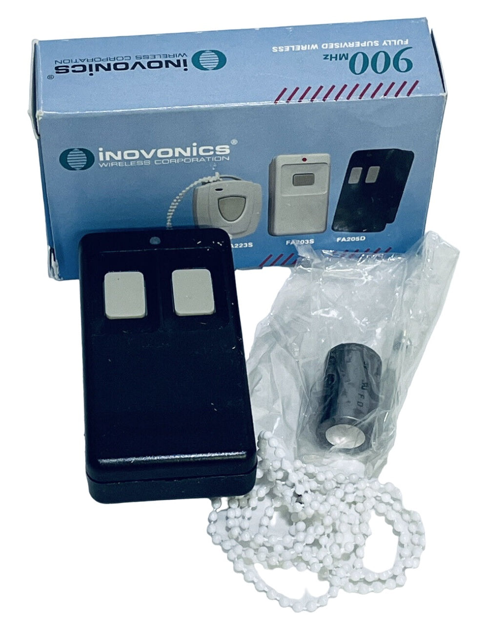 Inovonics FA205BOA Double-Button Wireless Pendant Transmitter Necklace
