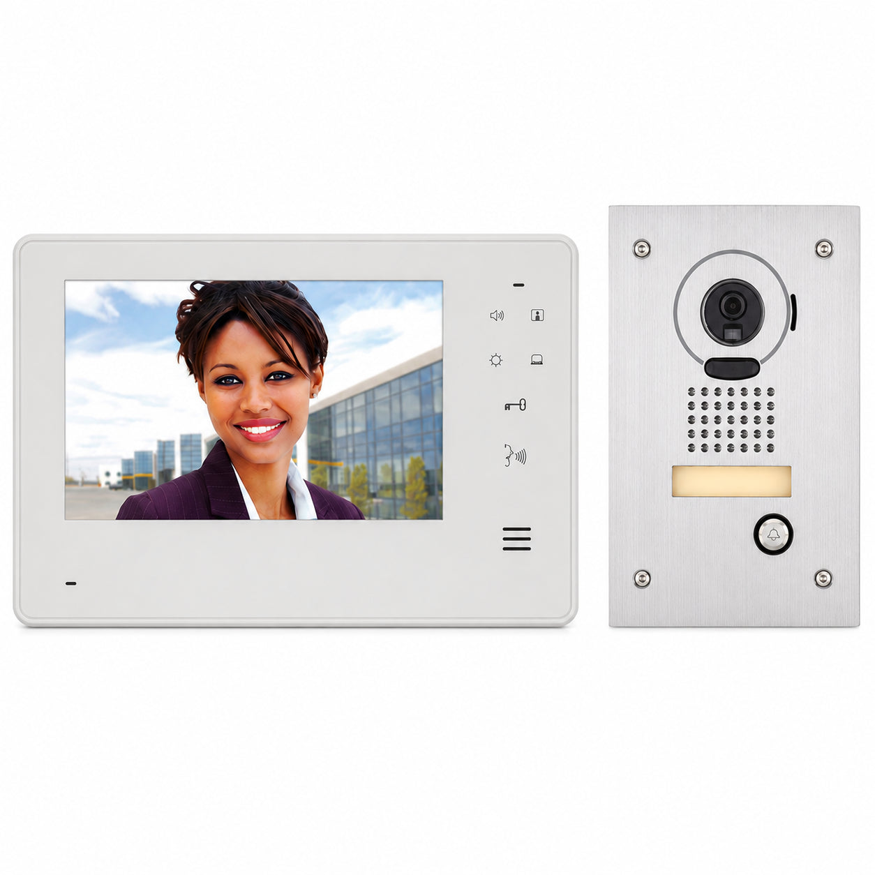 Aiphone JOS-1F 7" Monitor & Hands-Free Color Video Intercom Set
