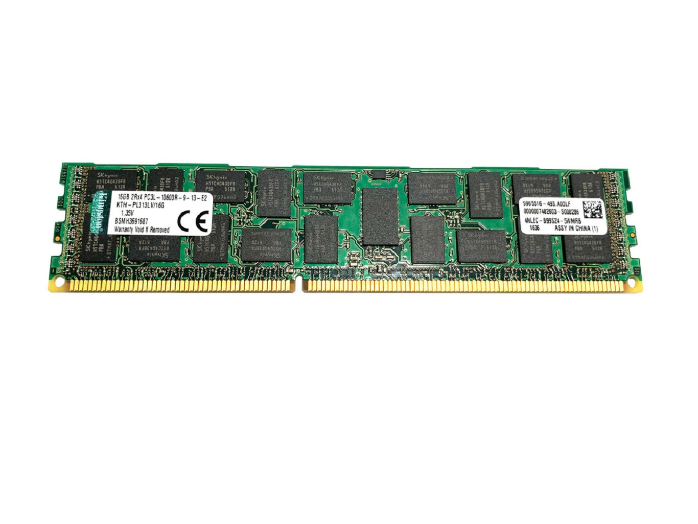 Kingston KTH-PL313LV/16G 16GB PC3L-10600R DDR3 ECC Server Memory