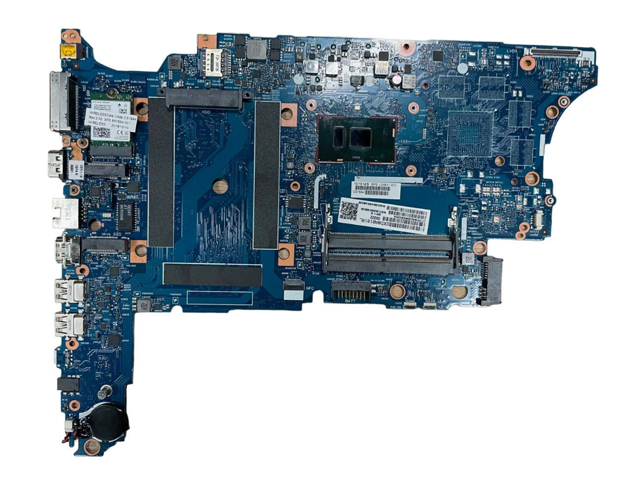 HP ProBook 650 G4 L24847-601 2.5 GHz i5-7200U DDR4 Laptop Motherboard (Used)