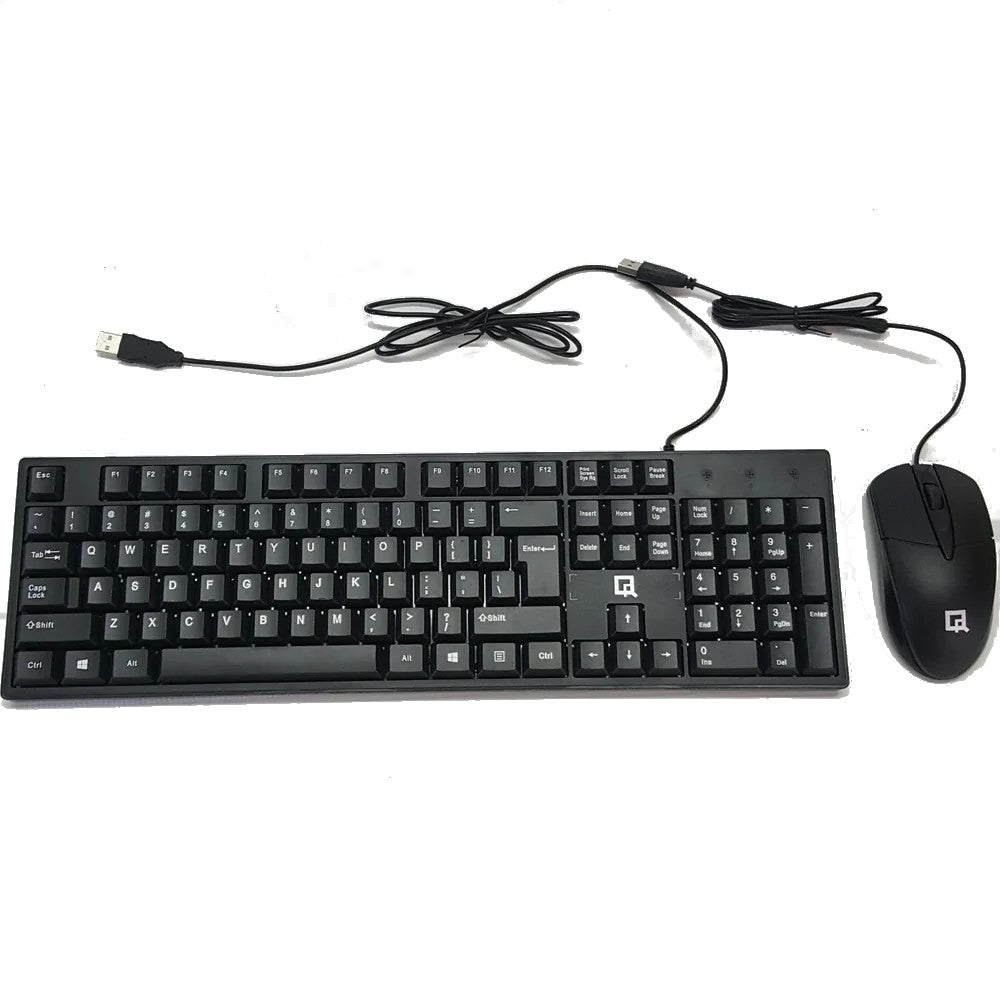 QR QR-70 Wired Keyboard w/ Optical Mouse