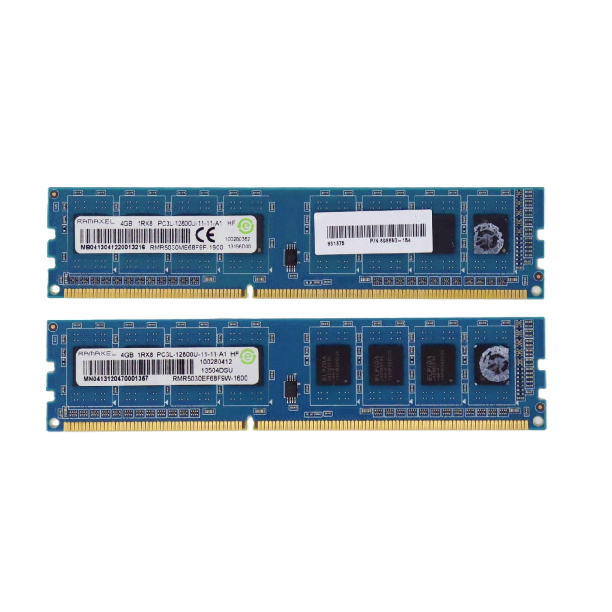 Ramaxel RMR5030KQ68F9F-1600-RAM 8GB (2x4GB) PC3L-12800U DDR3 Desktop Memory