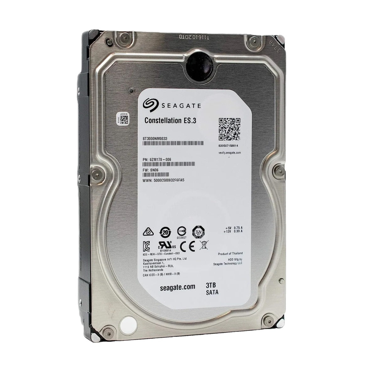 Seagate Constellation ES.3 3TB 128MB 7200RPM 3.5 SATA Hard Drive ST3000NM0033