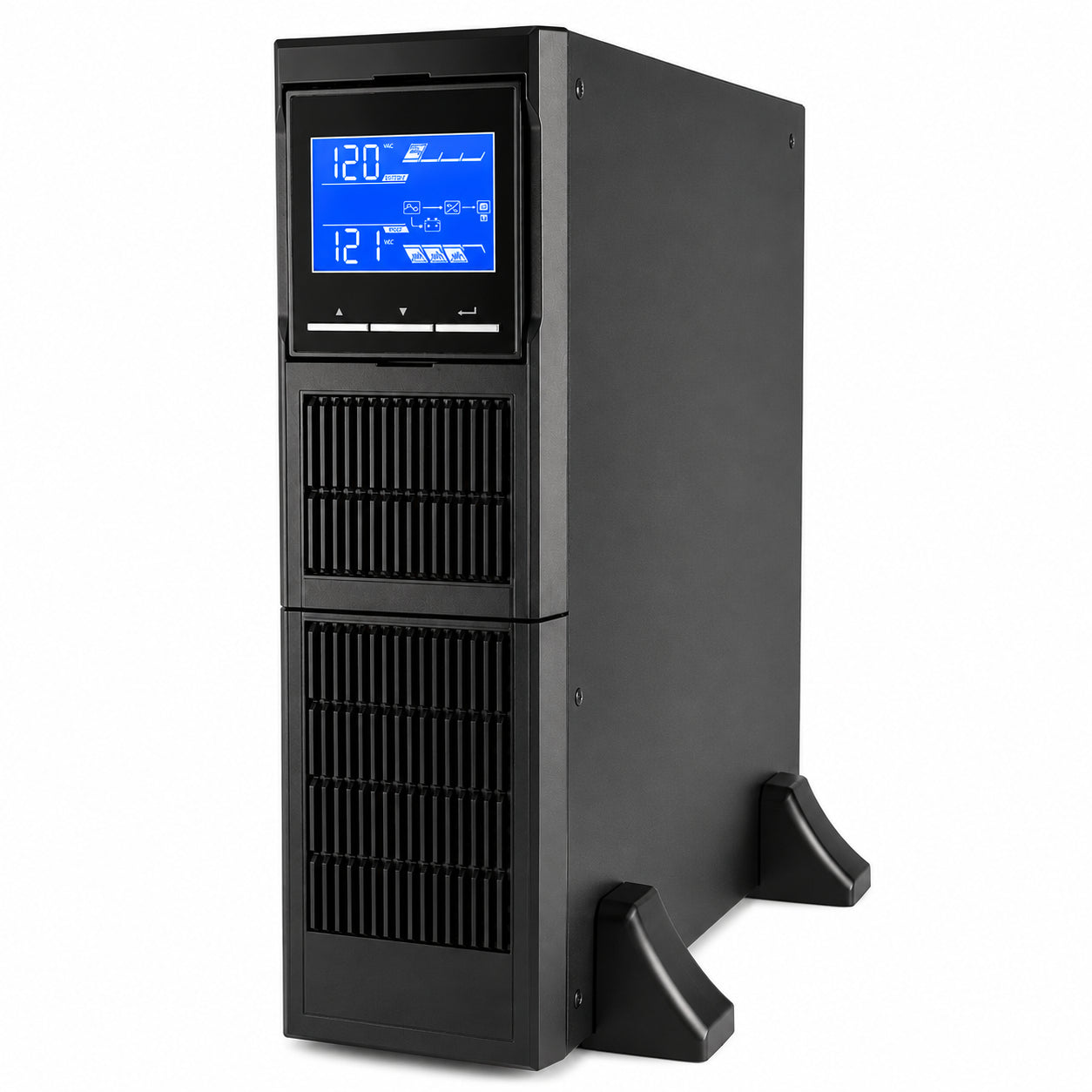 ORION POWER SYSTEMS, INC. DC2000RTX1 UPS, 2U Rack Mount or Pedestal, 2000VA/1600W, On-Line Power Protection
