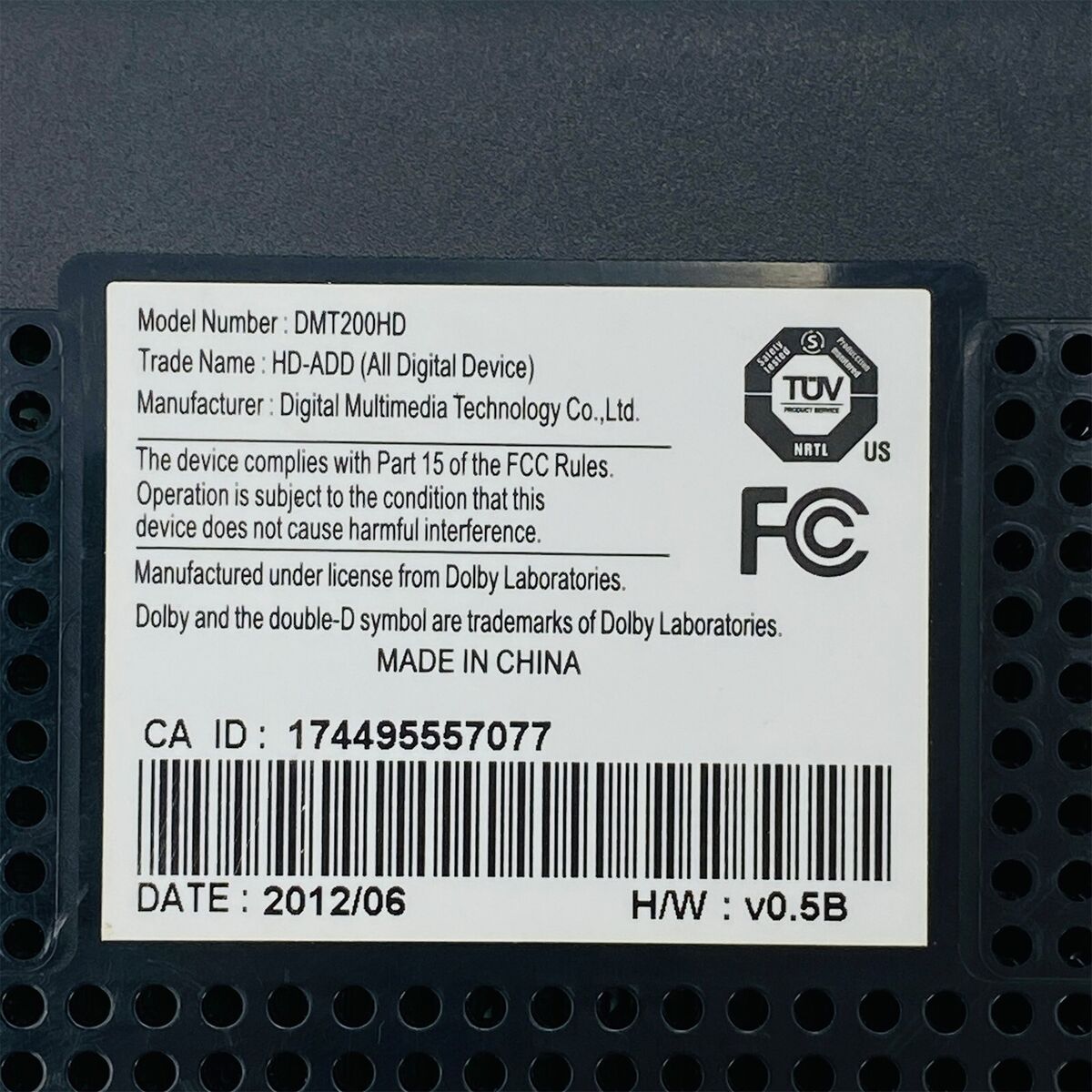Dmt200 DOLBY DMT-200HD HD Cable Box – Green Wave Electronics