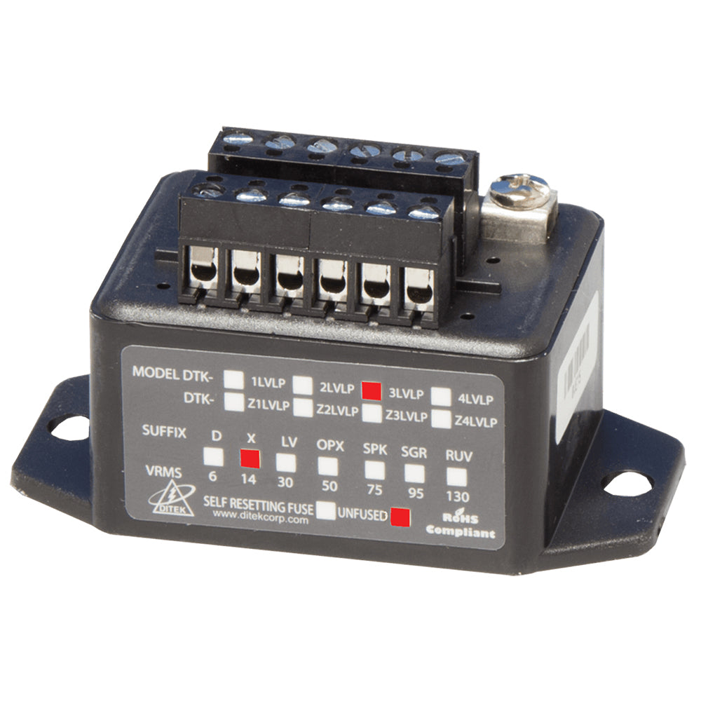 Ditek DTK-3LVLPX Card Reader Surge Protector Terminal Strip