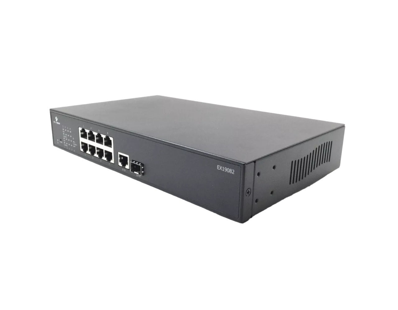 EtherWAN Web-Managed Ethernet Switch with 8 PoE+ 802.3at + 2 Gigabit Ports