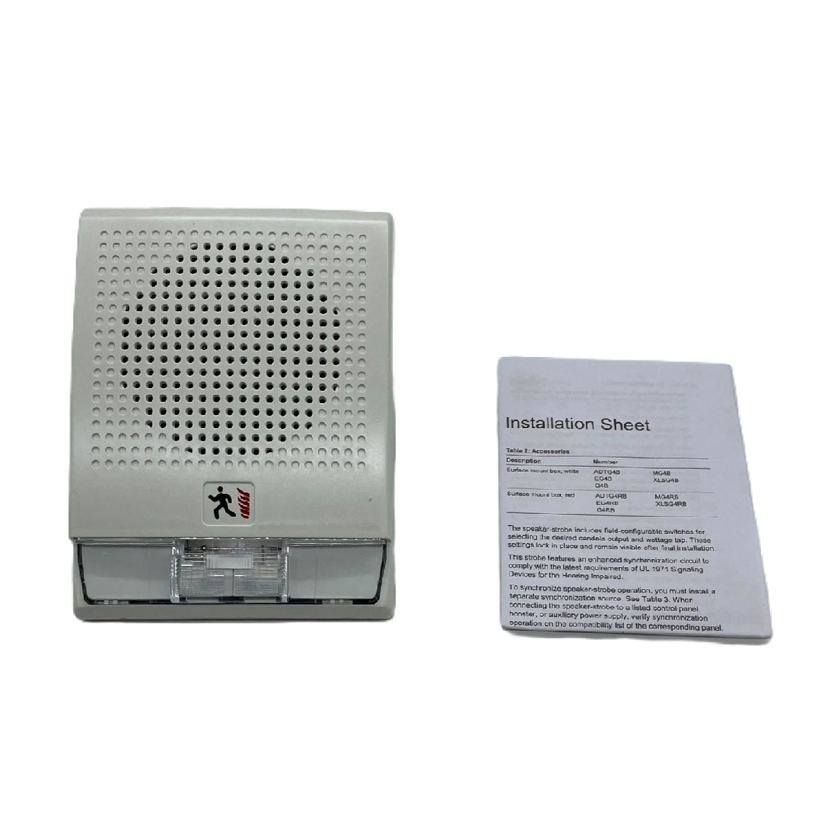 EST G4R-S7VM Fire Alarm Speaker Strobe