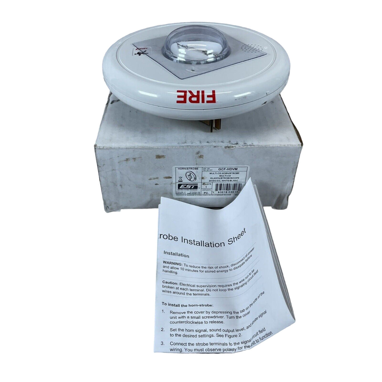 Edwards GCF-HDVM Multi CD Horn Strobe White Fire Alarm, 24V